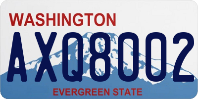 WA license plate AXQ8002