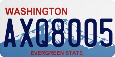 WA license plate AXQ8005