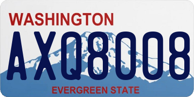 WA license plate AXQ8008
