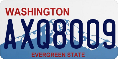 WA license plate AXQ8009