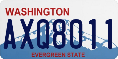 WA license plate AXQ8011
