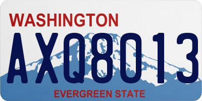 WA license plate AXQ8013