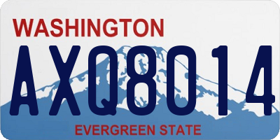 WA license plate AXQ8014