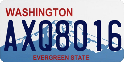 WA license plate AXQ8016
