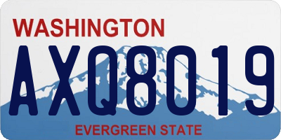 WA license plate AXQ8019
