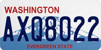 WA license plate AXQ8022