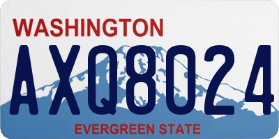 WA license plate AXQ8024