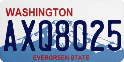 WA license plate AXQ8025
