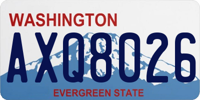 WA license plate AXQ8026