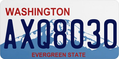 WA license plate AXQ8030