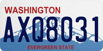 WA license plate AXQ8031