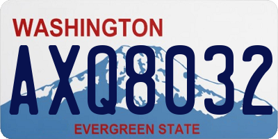 WA license plate AXQ8032