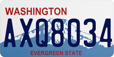 WA license plate AXQ8034