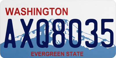 WA license plate AXQ8035