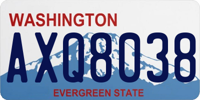 WA license plate AXQ8038