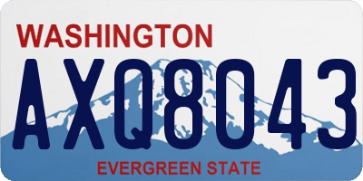 WA license plate AXQ8043