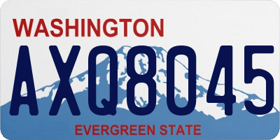 WA license plate AXQ8045