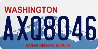WA license plate AXQ8046
