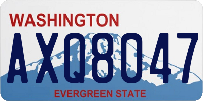 WA license plate AXQ8047