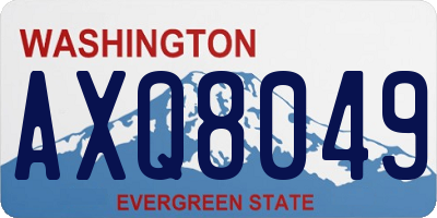 WA license plate AXQ8049