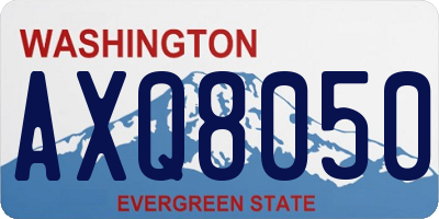 WA license plate AXQ8050