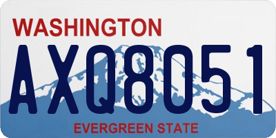 WA license plate AXQ8051