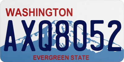 WA license plate AXQ8052