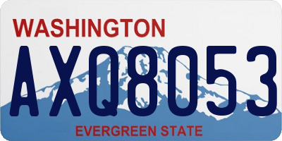WA license plate AXQ8053
