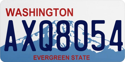 WA license plate AXQ8054