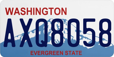 WA license plate AXQ8058