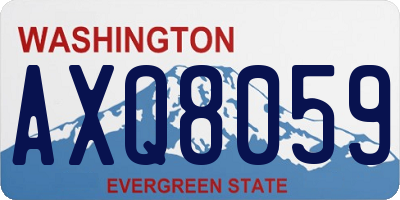 WA license plate AXQ8059