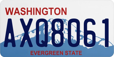 WA license plate AXQ8061