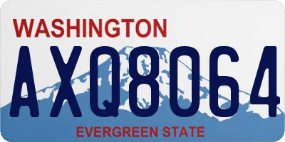 WA license plate AXQ8064