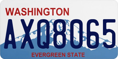 WA license plate AXQ8065
