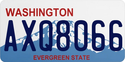 WA license plate AXQ8066