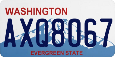 WA license plate AXQ8067
