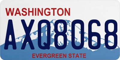 WA license plate AXQ8068