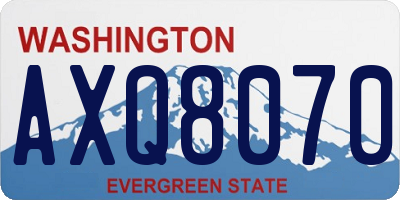 WA license plate AXQ8070