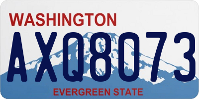 WA license plate AXQ8073