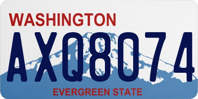 WA license plate AXQ8074