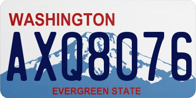 WA license plate AXQ8076