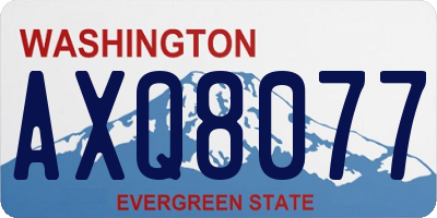 WA license plate AXQ8077