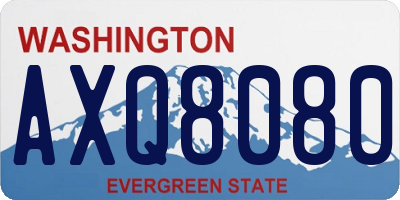 WA license plate AXQ8080