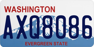 WA license plate AXQ8086