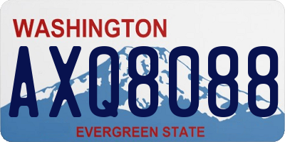 WA license plate AXQ8088