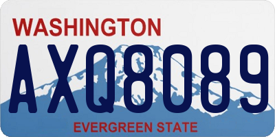 WA license plate AXQ8089