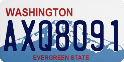 WA license plate AXQ8091