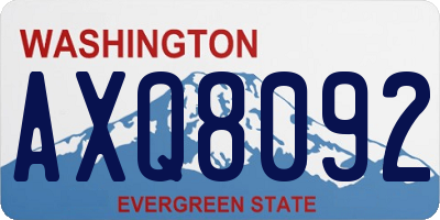 WA license plate AXQ8092