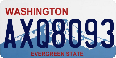 WA license plate AXQ8093