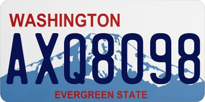 WA license plate AXQ8098